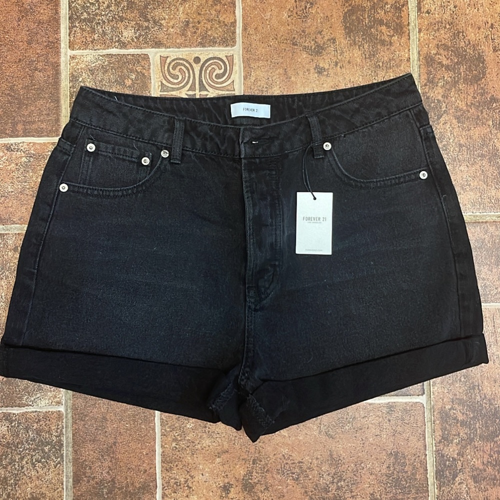 Black Denim shorts
